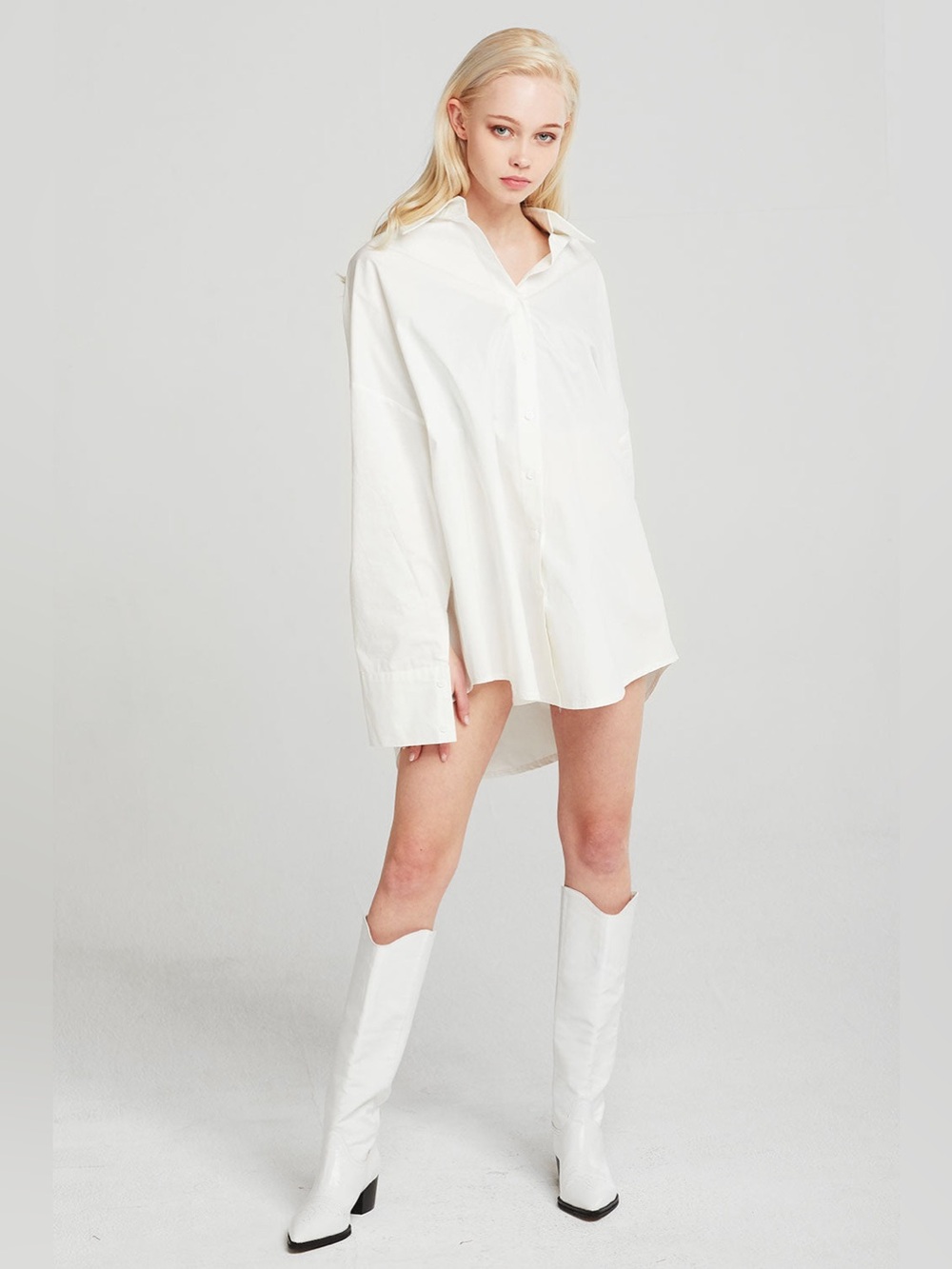 Storets S/M Oversized White Button-Up Shirt